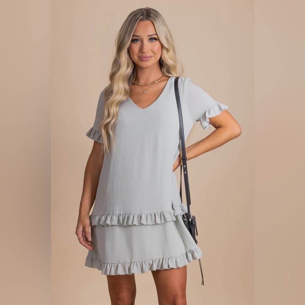 Bella Ella Boutique “Extraordinary Life Ruffle Mini Dress”
